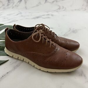 Cole Haan Zerogrand Womens Wingtip Oxfords Size 11 Brown Leather Comfort